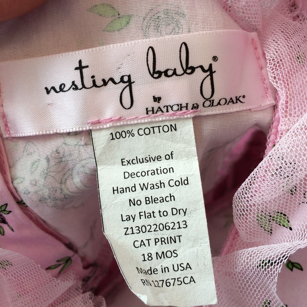 Pink Rainy Day Cats Ruffle Dress - Picture 6 of 6